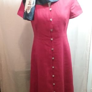 Irish Linen Dress by  Talbots, Long, New w tags